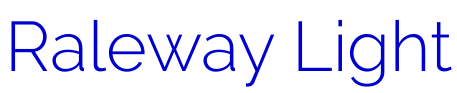 Raleway Light шрифт